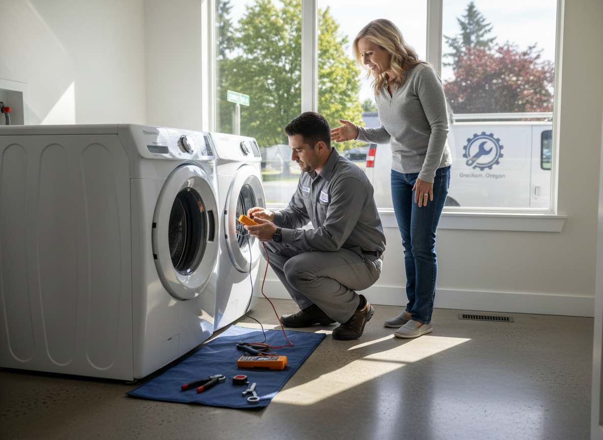 Appliance repair service work by FluxMendCore in Gresham, Oregon